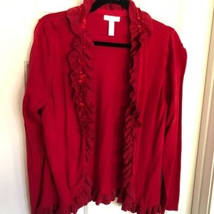 ❤Valentine❤ Red Ruffle Sweater